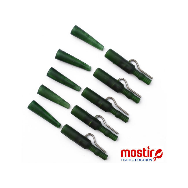 ACCESORII LEAD CLIP INOX +CON SOFT VERDE  MOSTIRO 