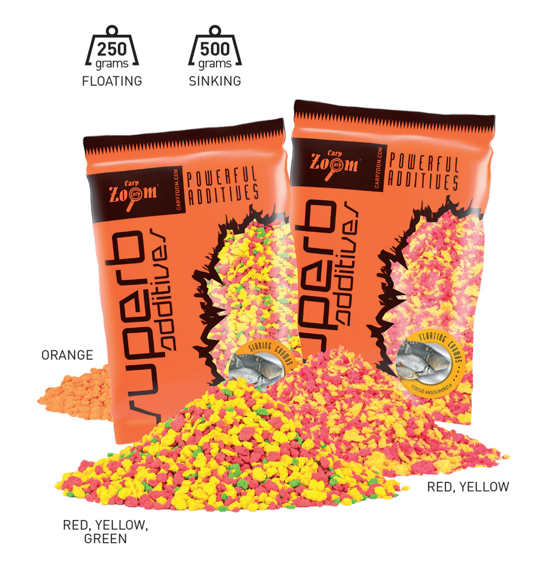 ADITIV CARP ZOOM SUPERB BRITISH BREAD CRUMBS  SINKING 250gr Red-Yellow