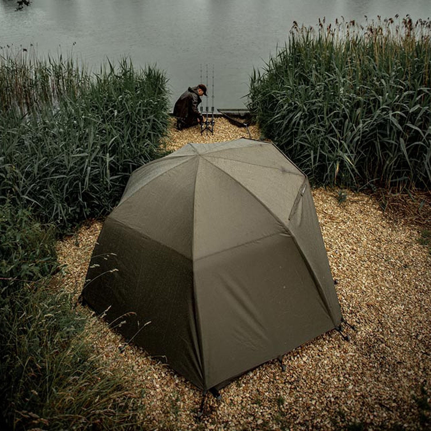 Acoperis Cort Trakker Tempest 100 Brolly Skull Cap Wrap
