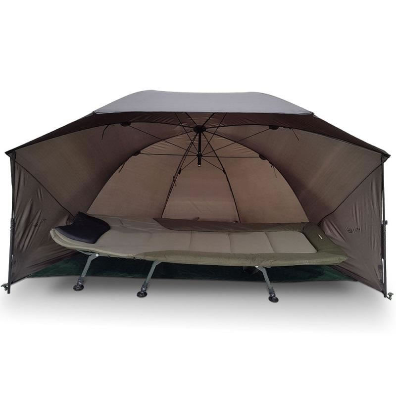 Adapost de Zi cu Groundsheet NGT Shelter 153cm + 2 Seturi Stalpi Contra Vantului