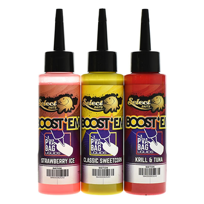Aditiv Lichid Select Baits PVA Boost'Em! Liquid Strawberry Ice 115ml