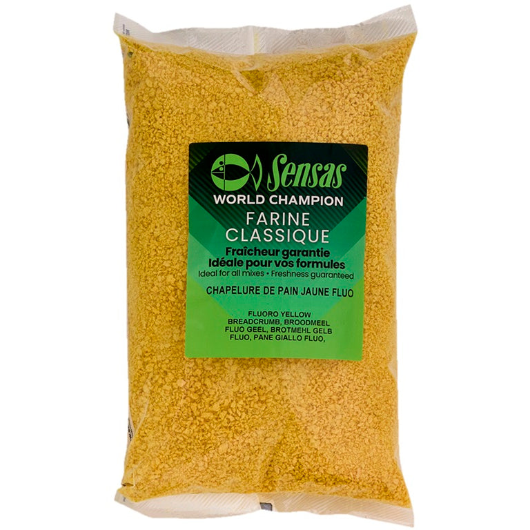 Aditiv pentru Nada SENSAS Chapelure Fluo Jaune (Crumb Galben), 700g