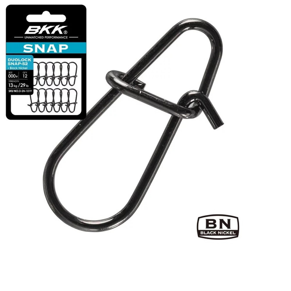 Agrafa BKK Duolock Snap-52 Black Nickel / 12buc
