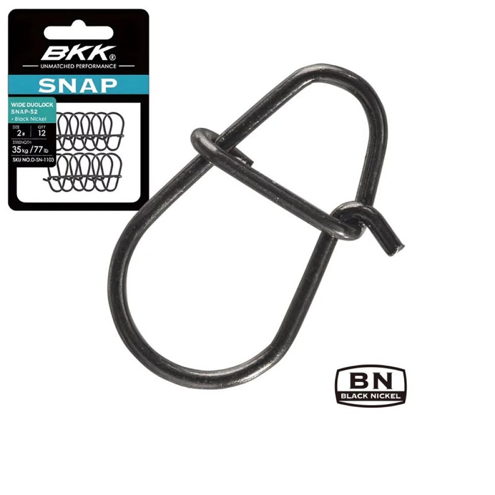 Agrafa BKK Wide Duolock Snap-52 Black Nickel / 12buc