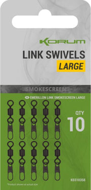 Agrafa Cu Vartej KORUM Smokescreen Link Swivels Large, 10buc/pac