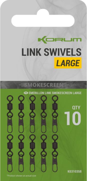 Agrafa Cu Vartej KORUM Smokescreen Link Swivels Large, 10buc/pac