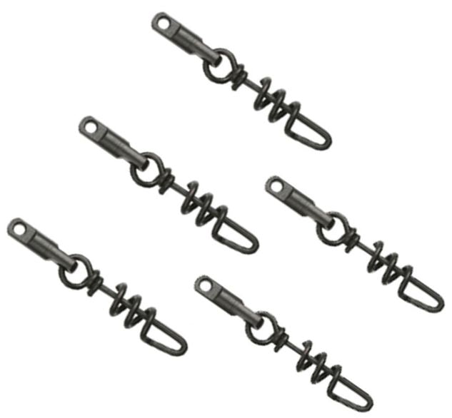 Agrafa Cu Vartej Mikado Heavy Swivel With Screwed Snap Black Matt 5Buc/plic