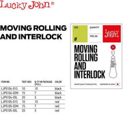 Agrafa Interlock Lucky John cu Vartej si Margea Culisanta  Black, Nr.3, 20kg, 5buc/pac