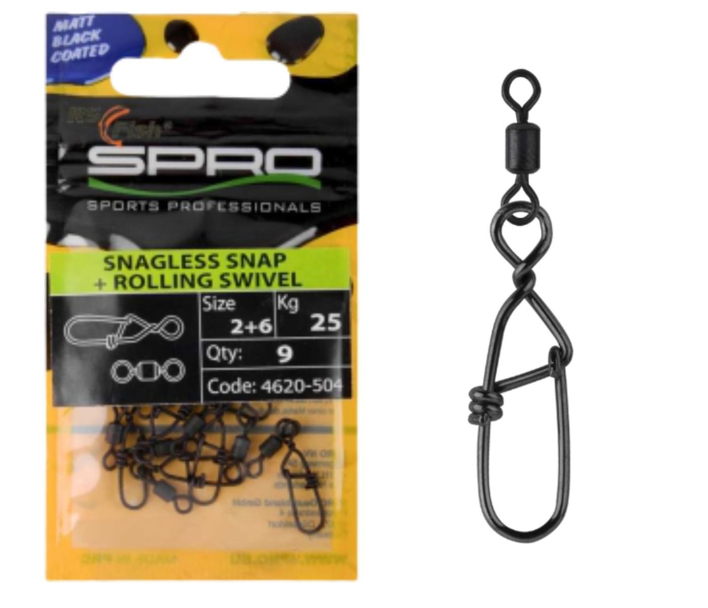 Agrafa Spro Snagless + Vartej 10/pac Negru Nr.3+5