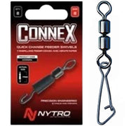 Agrafa cu Vartej Dublu NYTRO Feeder Swivel + Hooked Snap 8buc/pac