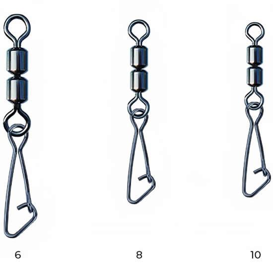 Agrafa cu Vartej Dublu NYTRO Feeder Swivel + Hooked Snap 8buc/pac