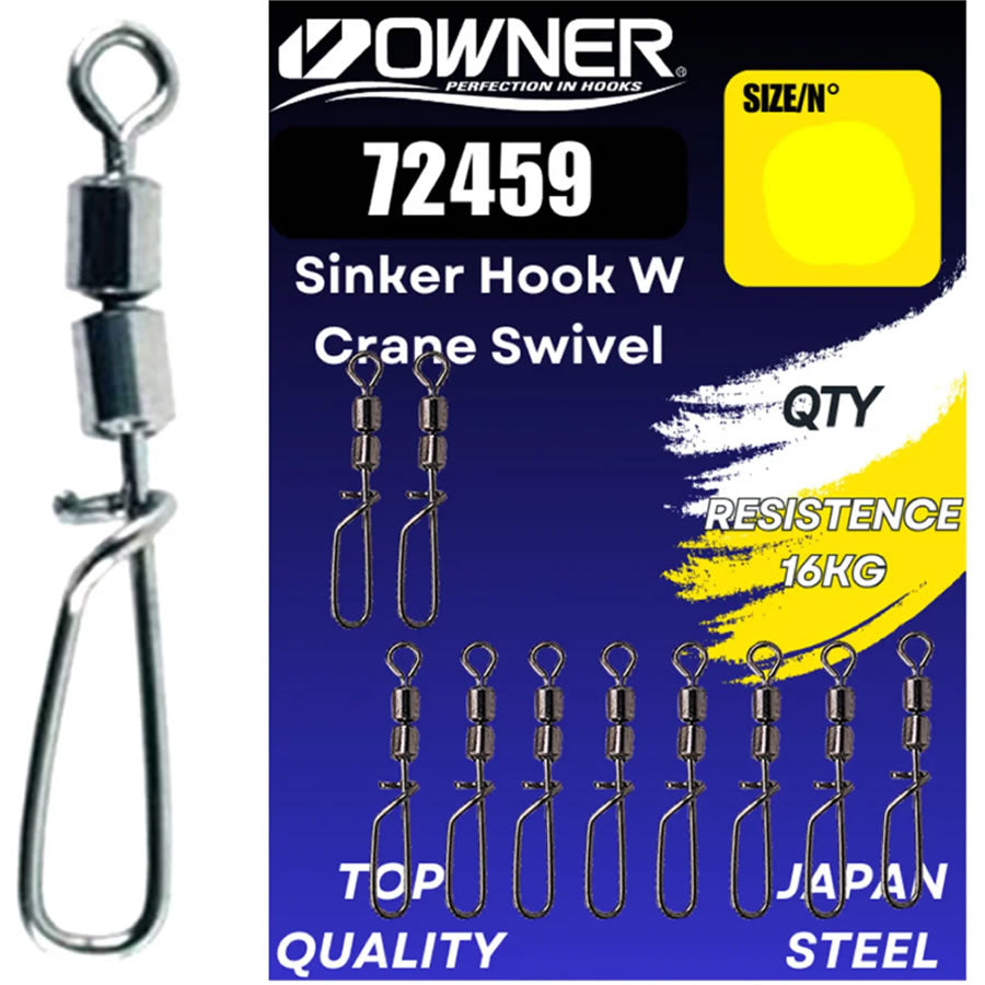 Agrafa cu Vartej Dublu OWNER Amaz 72459 Sinking Hook W Crane Nr.12, 26kg, 9buc/pac