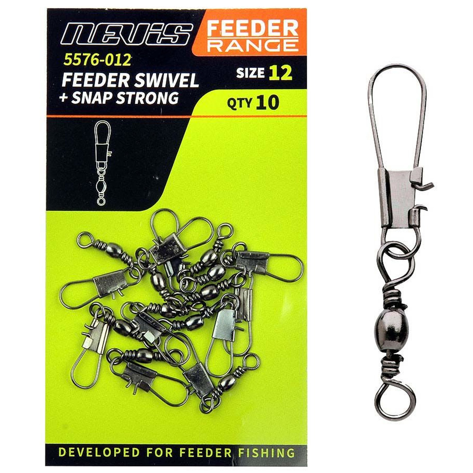 Agrafa cu Vartej Nevis Feeder Swivel + Snap Strong 10buc/pac