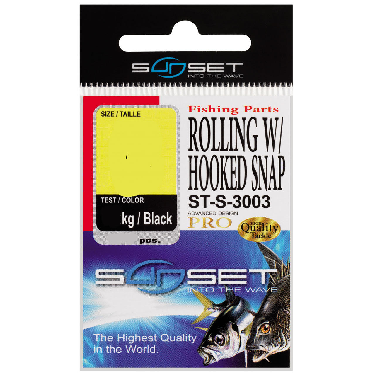 Agrafa cu Vartej Rolling Sunset Hooked Snap ST-S-3003 Nr.1/0, 40kg, 4buc/pac