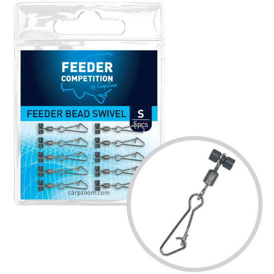 Agrafa cu Vartej si Margea Culisanta CARP ZOOM Feeder Bead Swivel, 5buc/pac