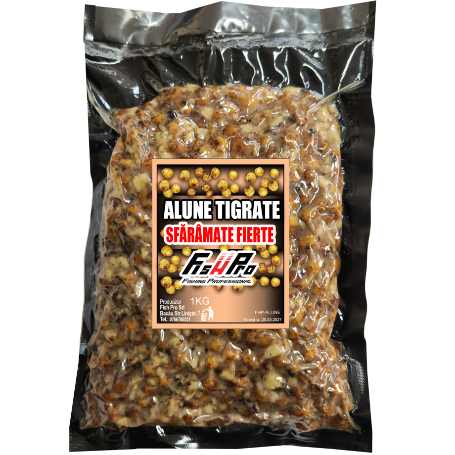 Alune Tigrate FISH PRO Sfaramate, Fierte, 1kg