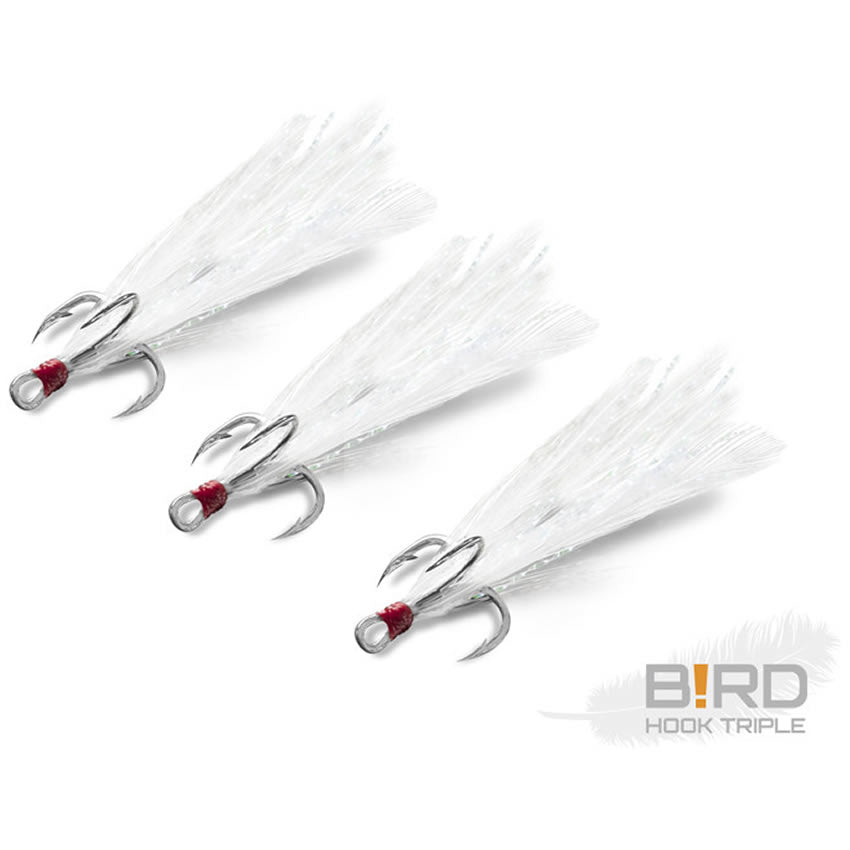 Ancora Delphin B!RD Hook TRIPLE Pene Albe 3buc/pac