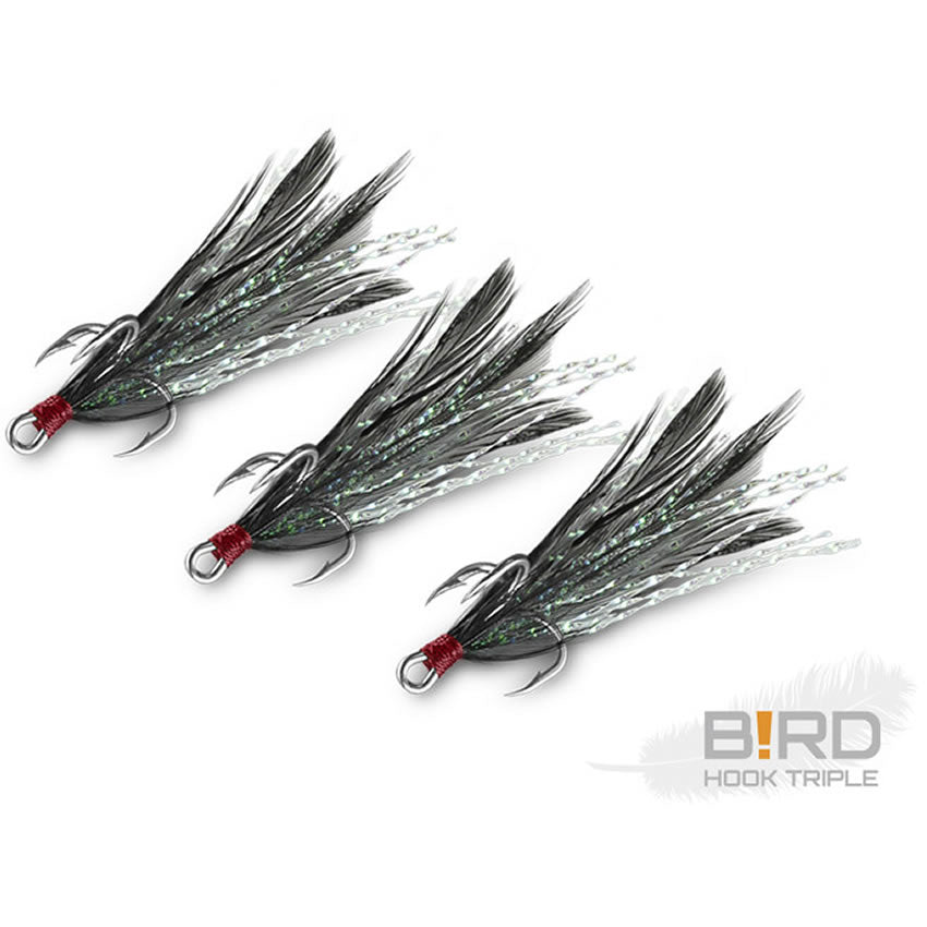 Ancora Delphin B!RD Hook TRIPLE Pene Negre 3buc/pac
