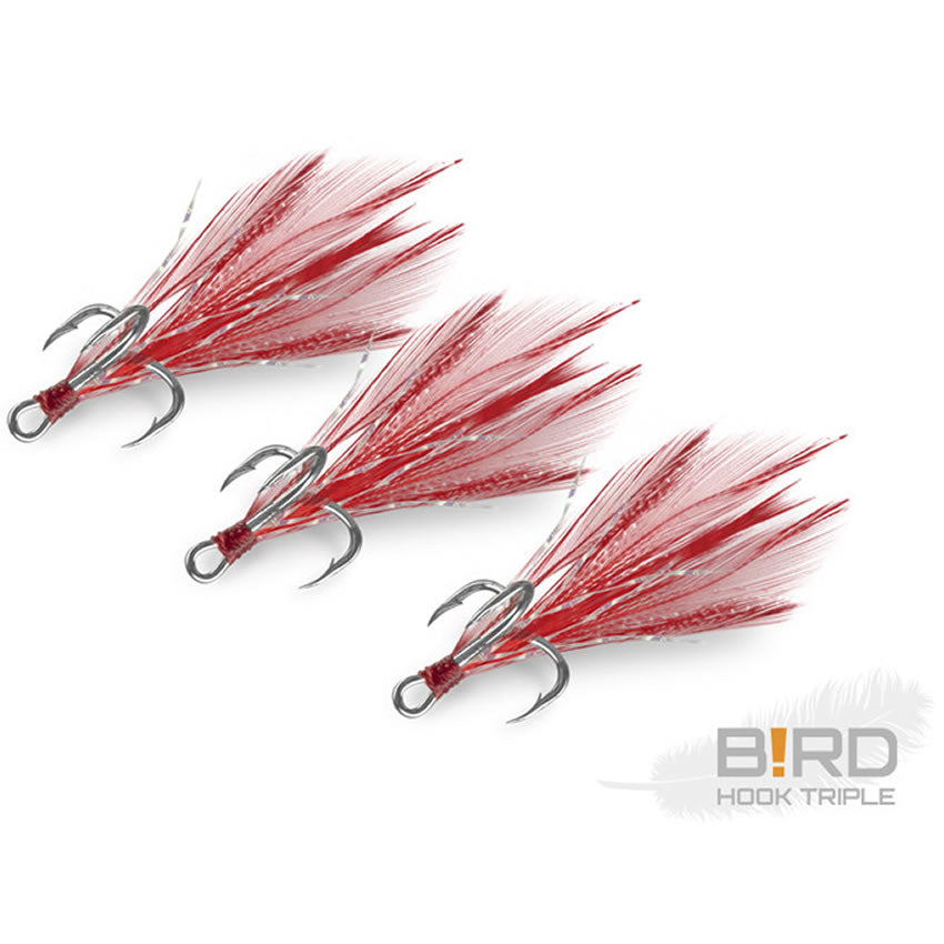 Ancora Delphin B!RD Hook TRIPLE Pene Rosii 3buc/pac
