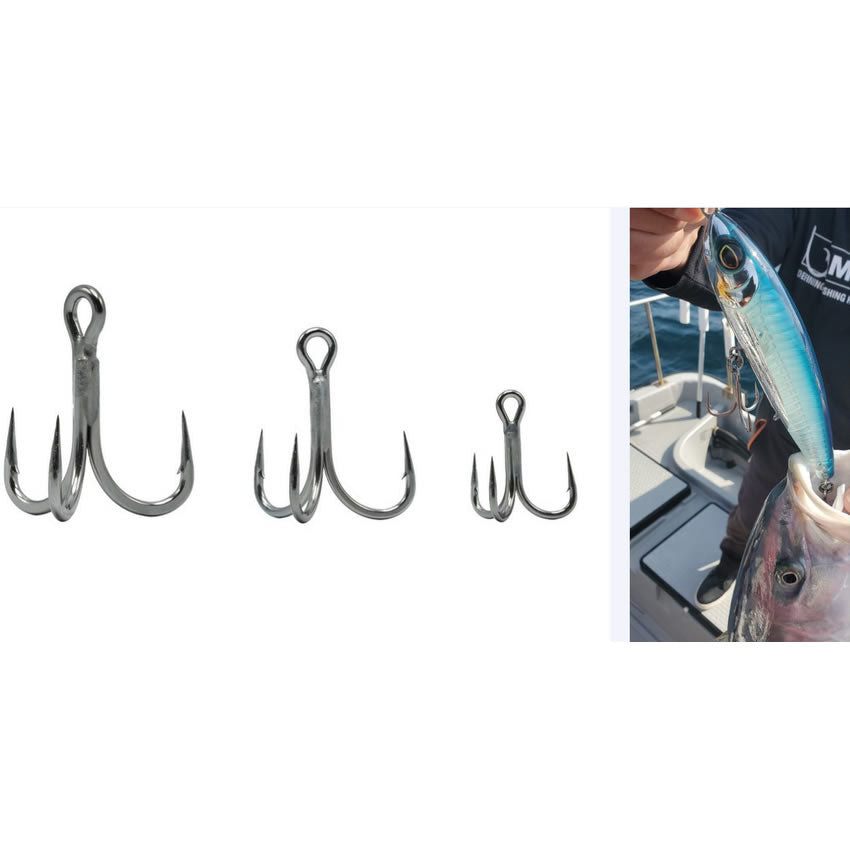 Ancora Tripla Mustad Titan Steel 4X, Nr.1/0, 6buc/pac