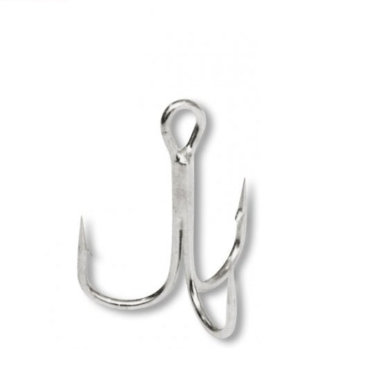 Ancora Zebco Topic Treble Hook Nickel No.4/0 3buc/pac