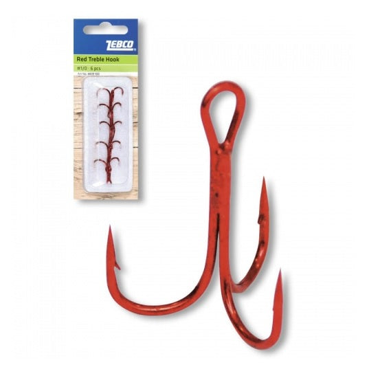 Ancora Zebco Topic Treble Hook Red
