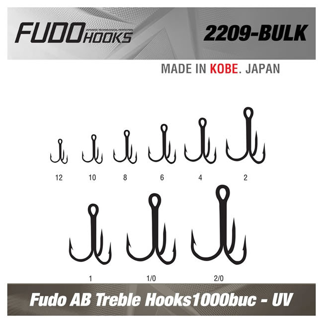 Ancore Fudo Treble Hooks (FDTR-UV) nr.10 2000buc