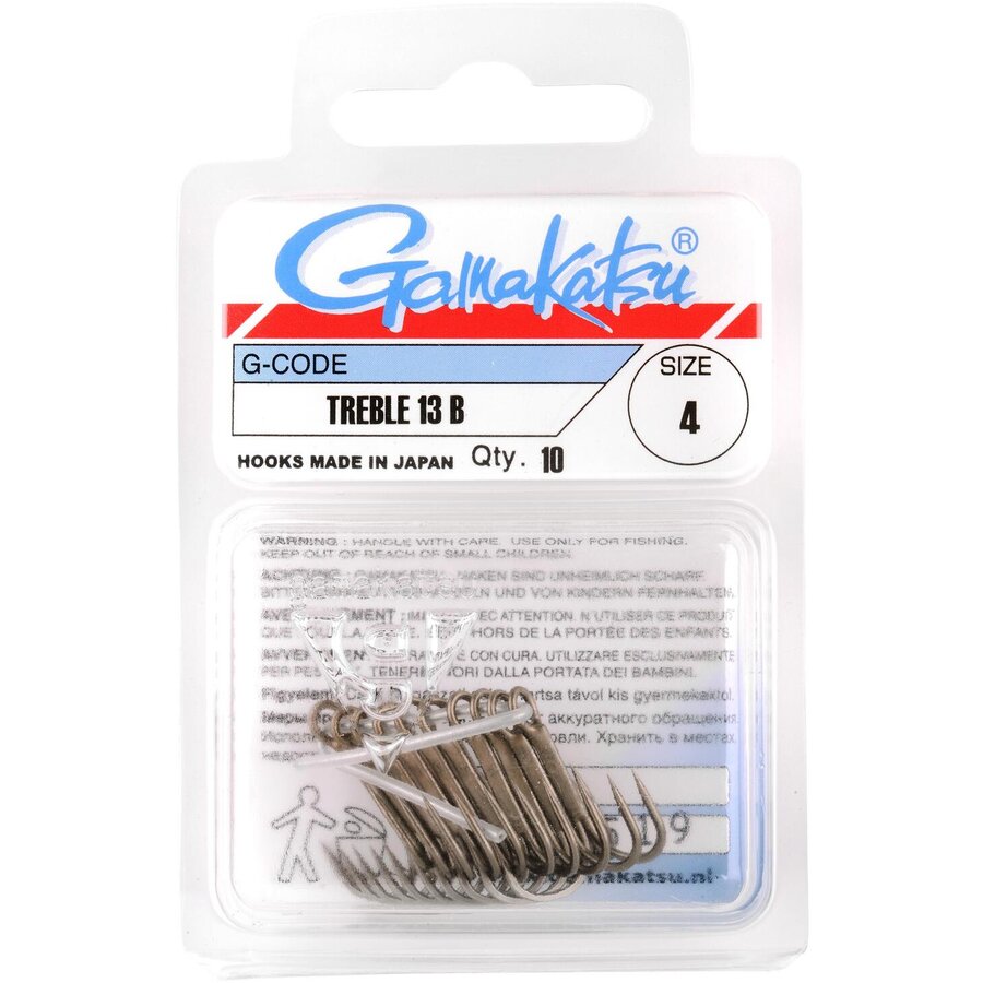 Ancore Gamakatsu 13N Treble Nickel Nr.1 10buc/plic