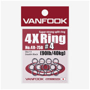 Anouri Vanfook 4R-75B Super Strong Sprit Ring Black Nr.3, 80LB, 22buc/pac