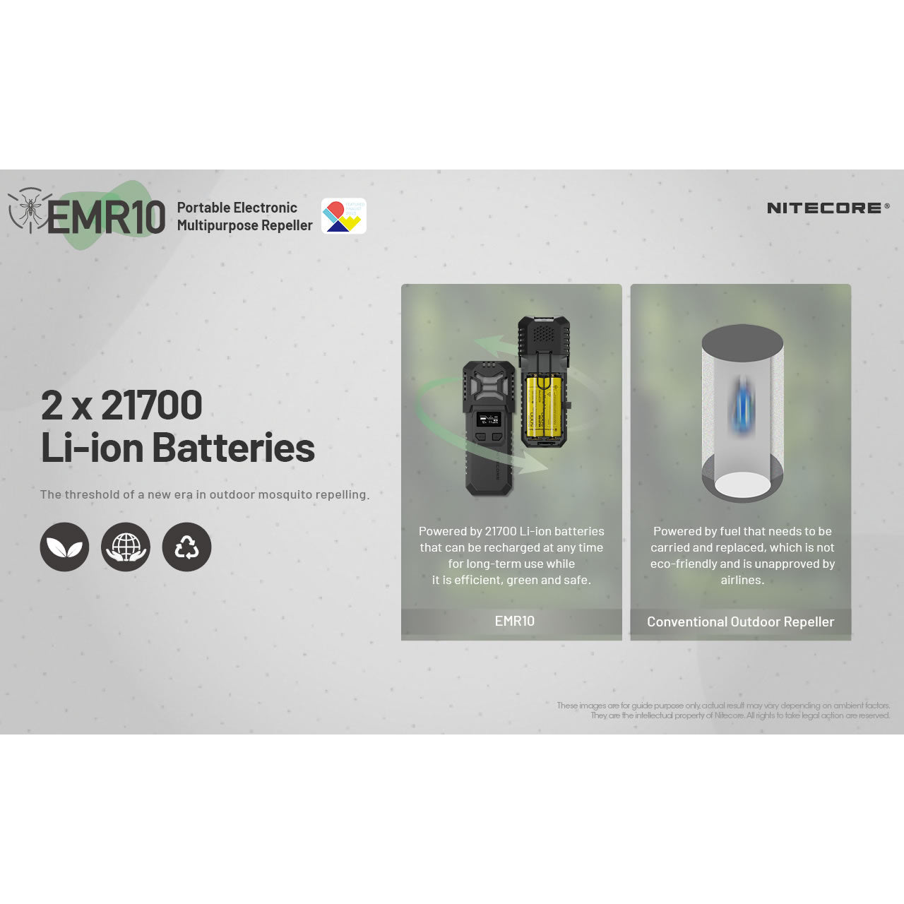 Aparat Anti Tantari NITECORE EMR10 Rechargeable Mosquito Repeller &amp; Power Bank
