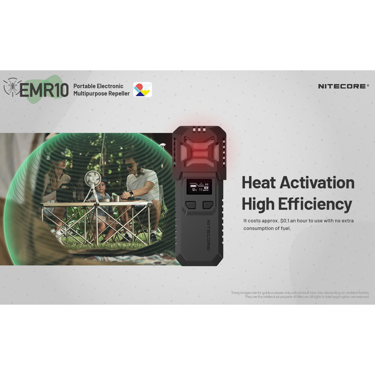 Aparat Anti Tantari NITECORE EMR10 Rechargeable Mosquito Repeller &amp; Power Bank