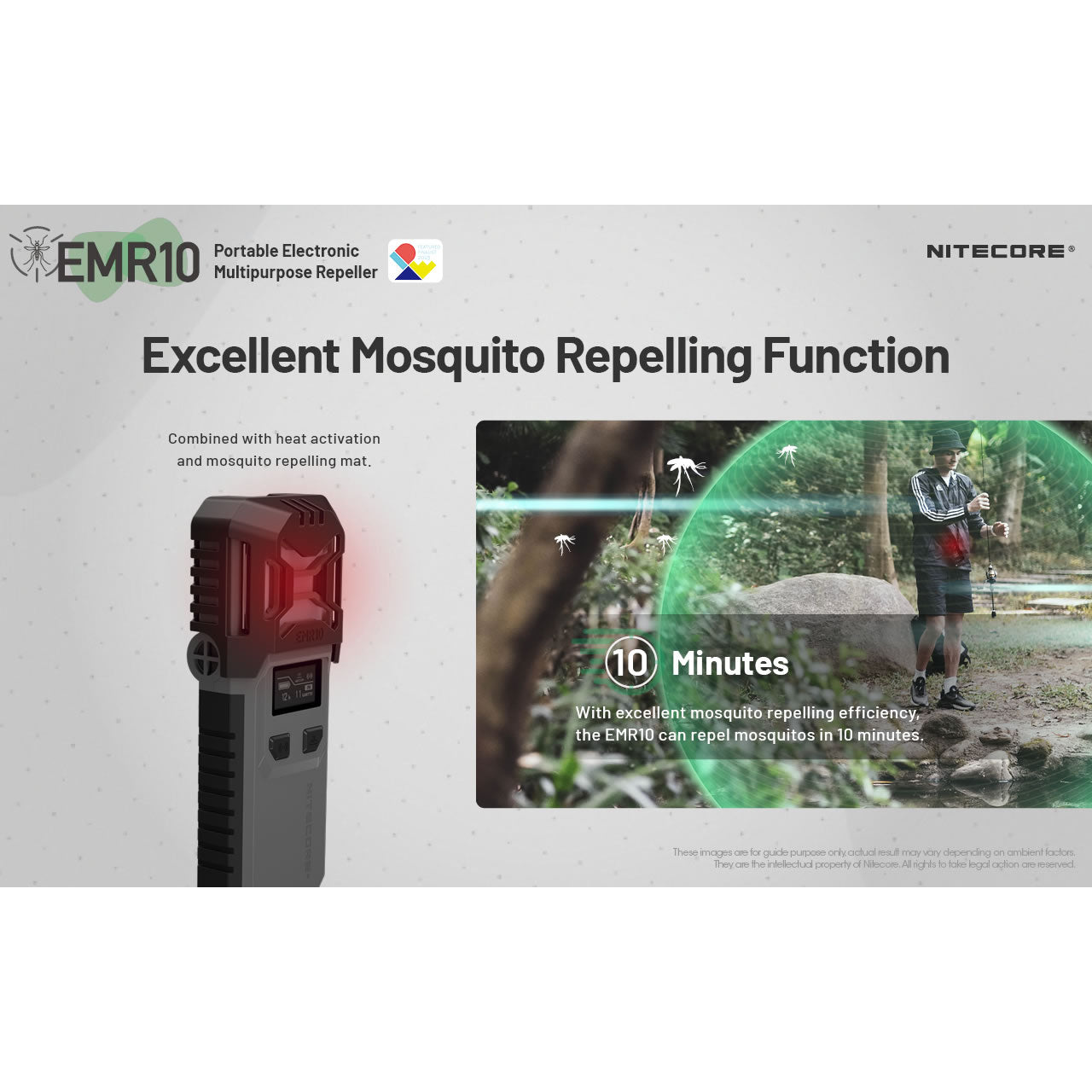 Aparat Anti Tantari NITECORE EMR10 Rechargeable Mosquito Repeller &amp; Power Bank