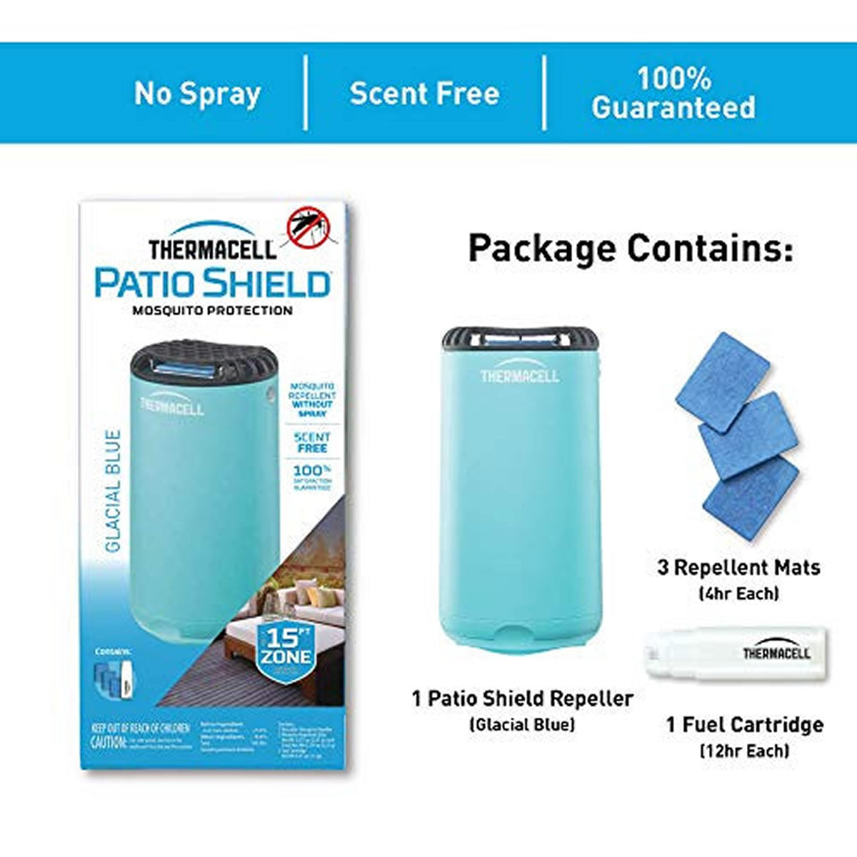Aparat Anti Tantari ThermaCell Patio Shield Glacial Blue