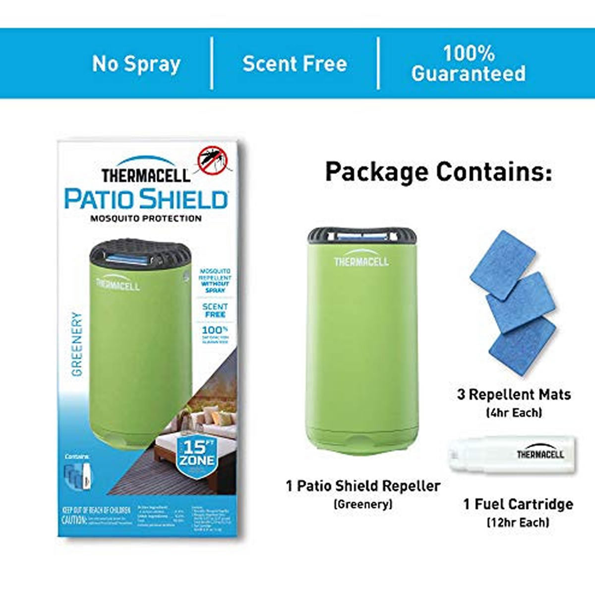 Aparat Anti Tantari ThermaCell Patio Shield Green