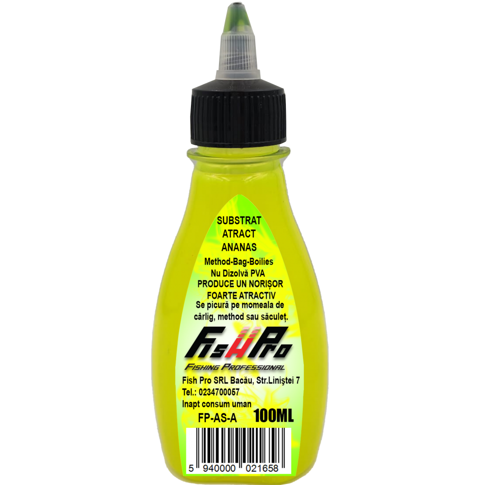 Atractant Lichid FISH PRO Atract Substrat, Ananas, 100ml