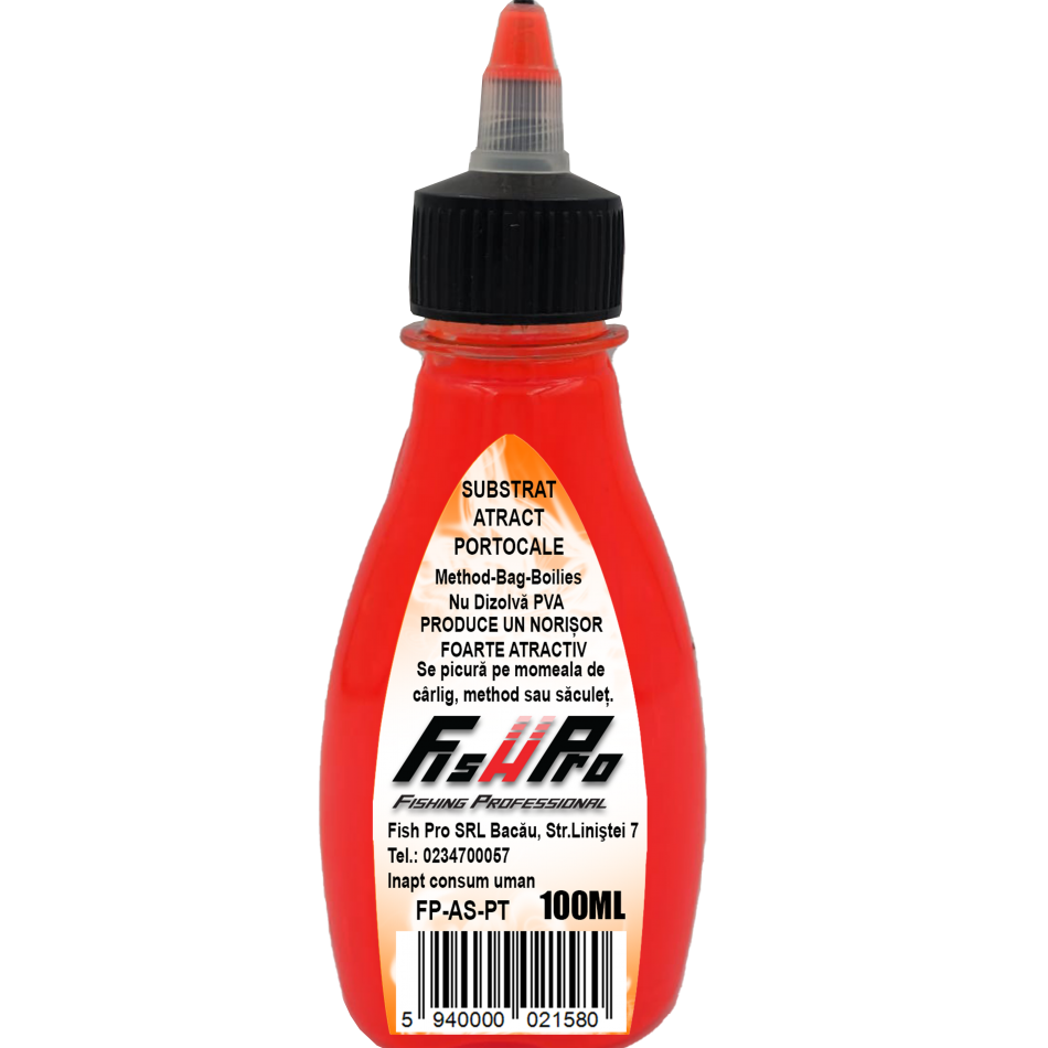 Atractant Lichid FISH PRO Atract Substrat, Portocale, 100ml
