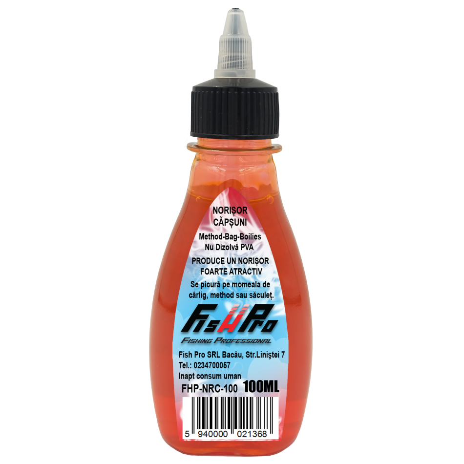 Atractant Lichid FISH PRO Norisor, Red-Capsuni, 100ml