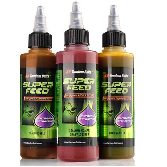Atractant Lichid Tandem Baits SuperFeed Diffusion Booster 100ml Squid And Orange