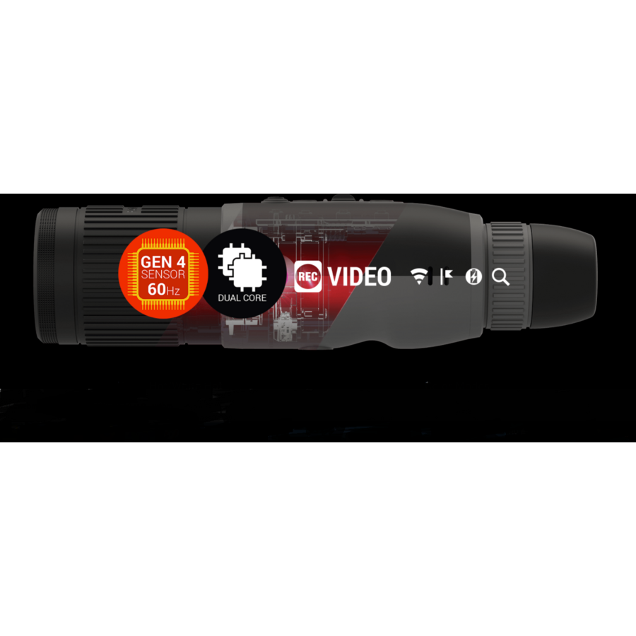 BINOCLU ATN VEDERE TERMICA BINOX 4T 19MM 1.25-5X 384X288