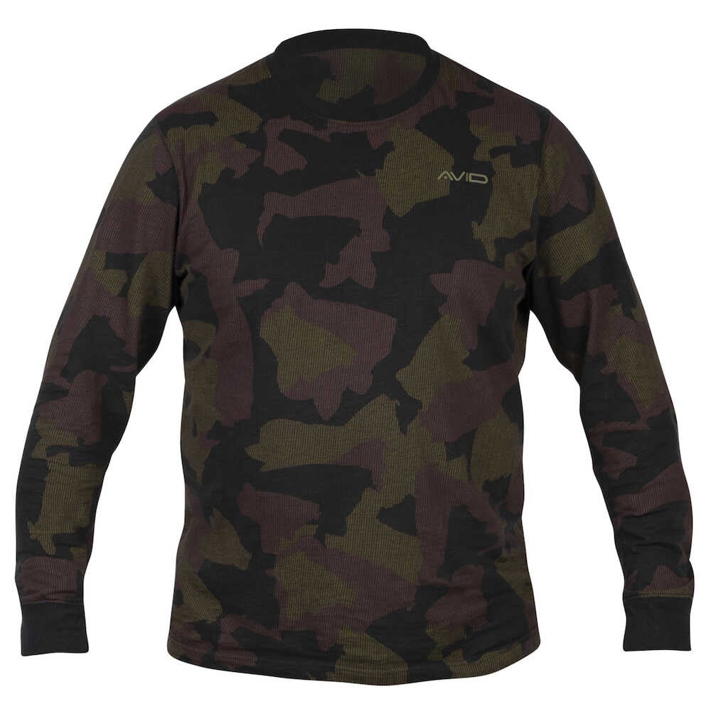 BLUZA AVID CARP DISTORTION CAMO LITE T-SHIRT- LONG SLEEVE