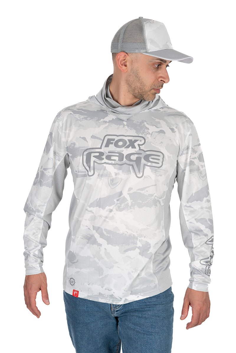 BLUZA FOX RAGE UV HOODED PERFORMANCE TOP CAMO GRAY