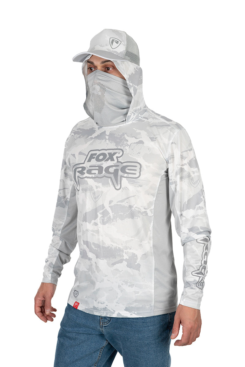 BLUZA FOX RAGE UV HOODED PERFORMANCE TOP CAMO GRAY