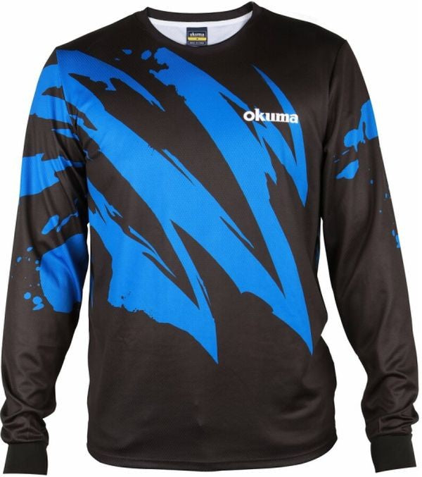 BLUZA OKUMA MOTIF NEGRU/ALBASTRU