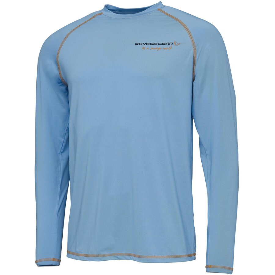 BLUZA SAVAGE GEAR AQUA UV LONG SLEEVE TEE BONNIE BLUE