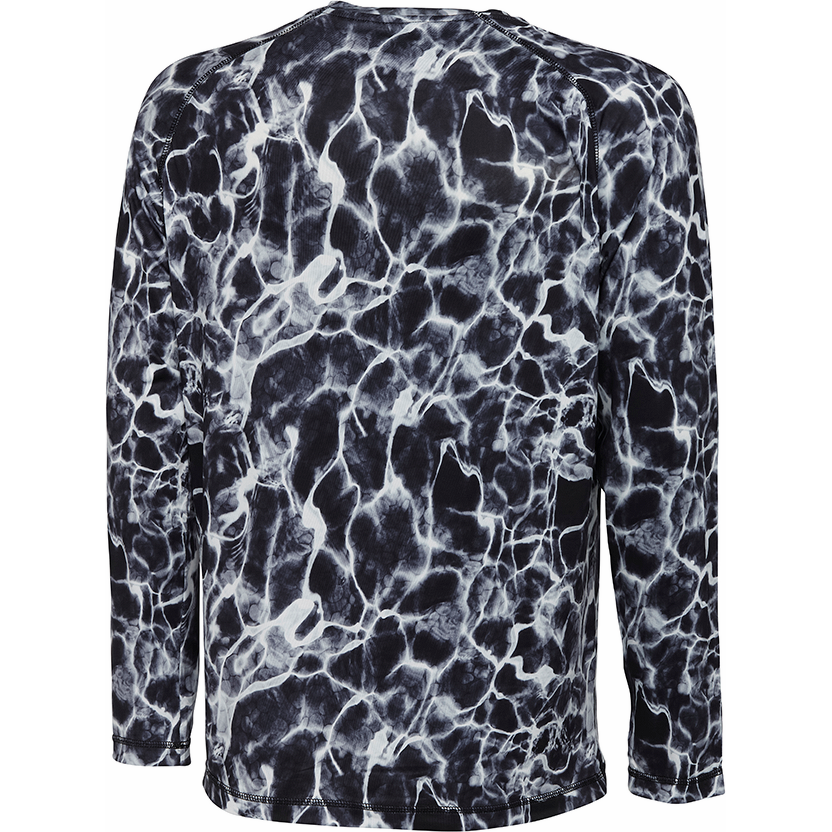 BLUZA SAVAGE GEAR NIGHT UV LONG SLEEVE BLACK WATERPRINT MARIME L