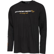 BLUZA SAVAGE SIGNATURE LOGO LONG SLEEVE BLACK CAVIAR