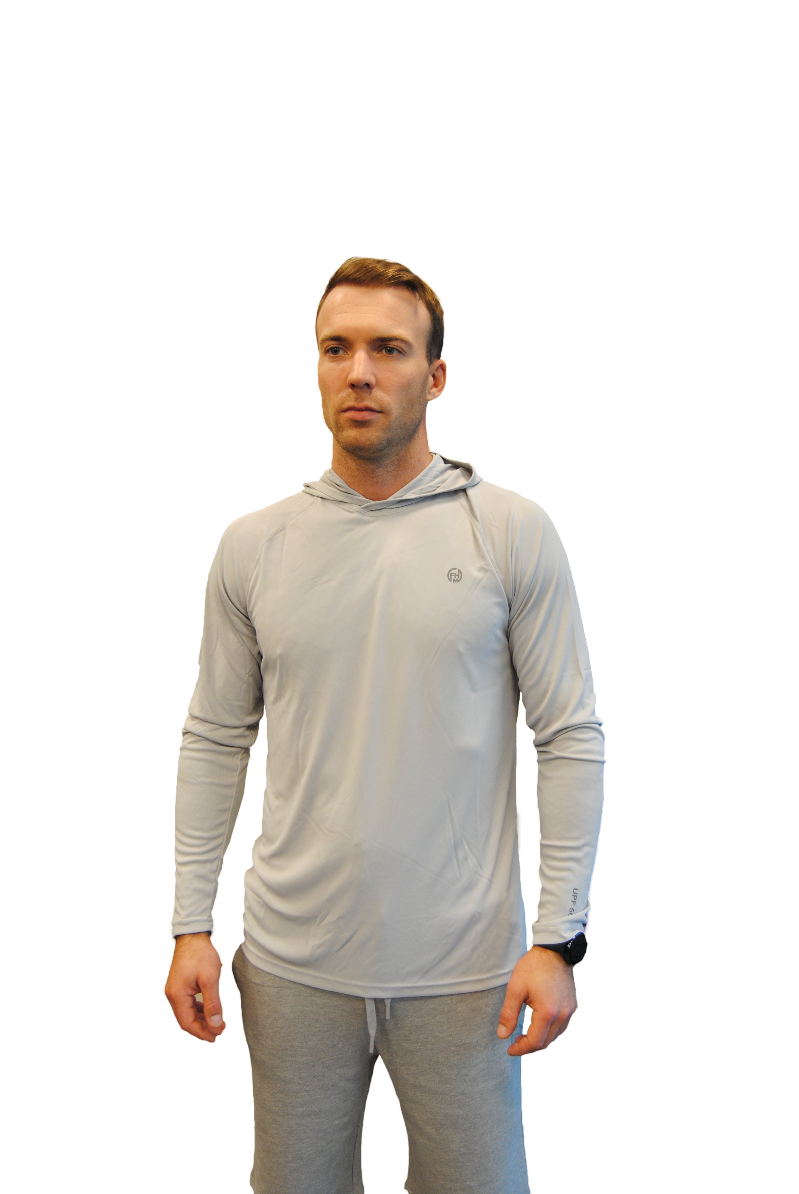 BLUZA UV FHM Mark Hoodie LIGHT GREY