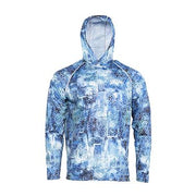 BLUZA UV FHM Mark Hoodie PRINT AQUA BLUE