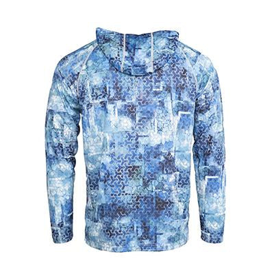 BLUZA UV FHM Mark Hoodie PRINT AQUA BLUE