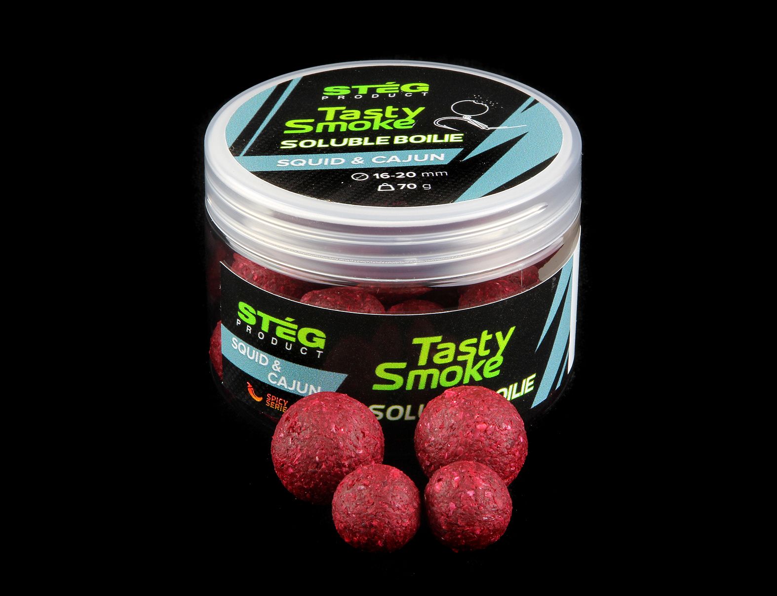 BOILIE STEG SMOKE SOLUBLE 10-12MM 70G SQUID-CAJUN